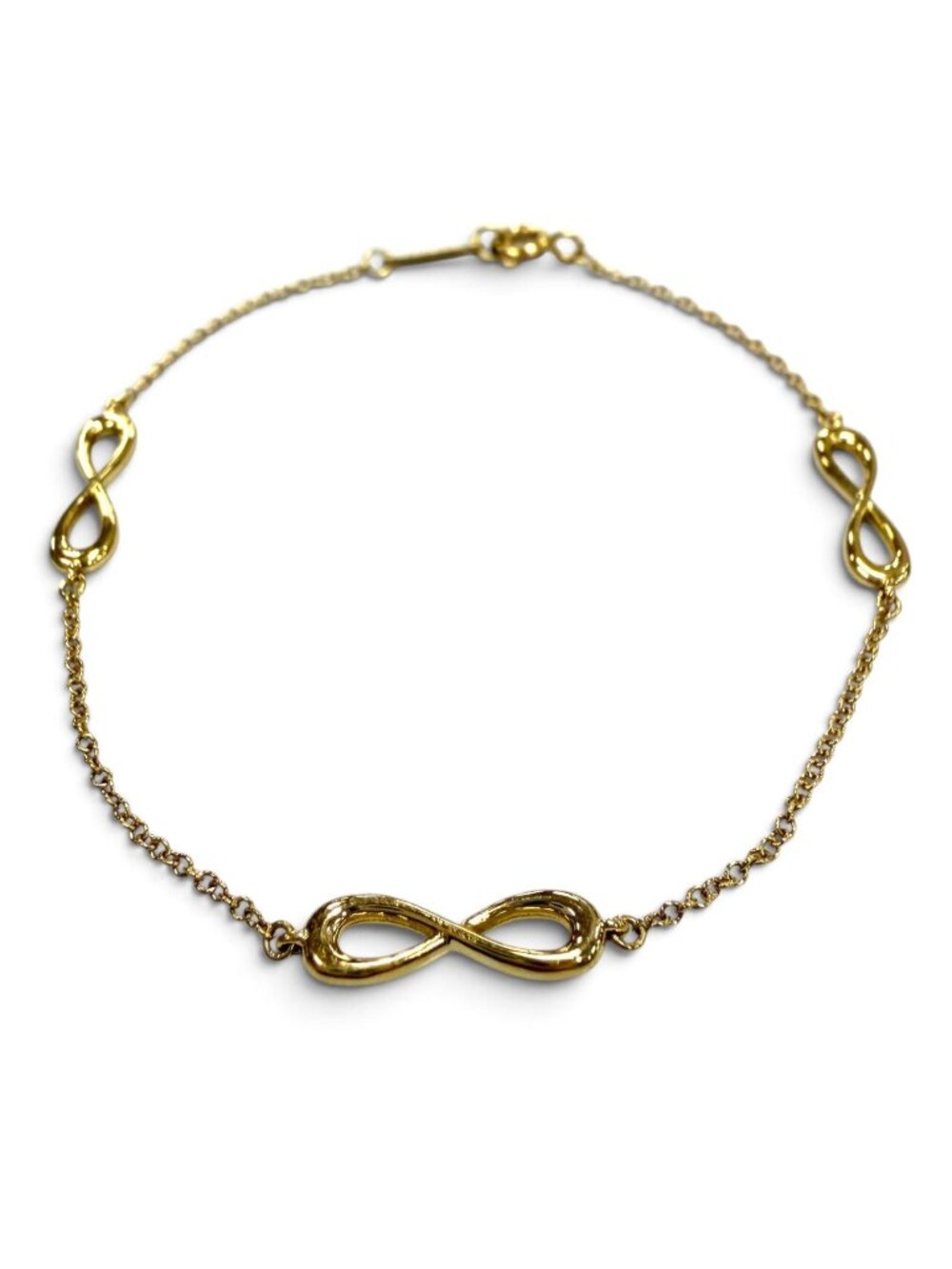 Tiffany & Co Infinity Dress Chain Bracelet Yellow Gold
